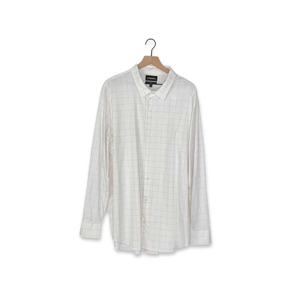 Bonobos Blue And Red Windowpane Tech Button Down … - image 1